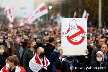 Belarus opposition calls general strike as tens of thousands march against Lukashenko