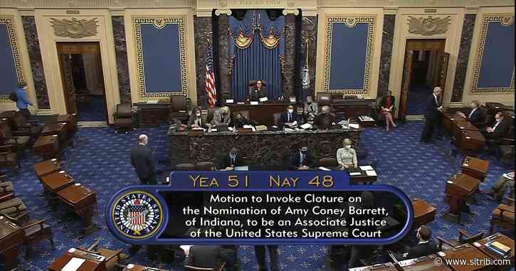 Senate advances Barrett; confirmation expected Monday