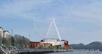 Huge LED screen for Whey Aye wheel dubbed 'Blot on the Tyne'