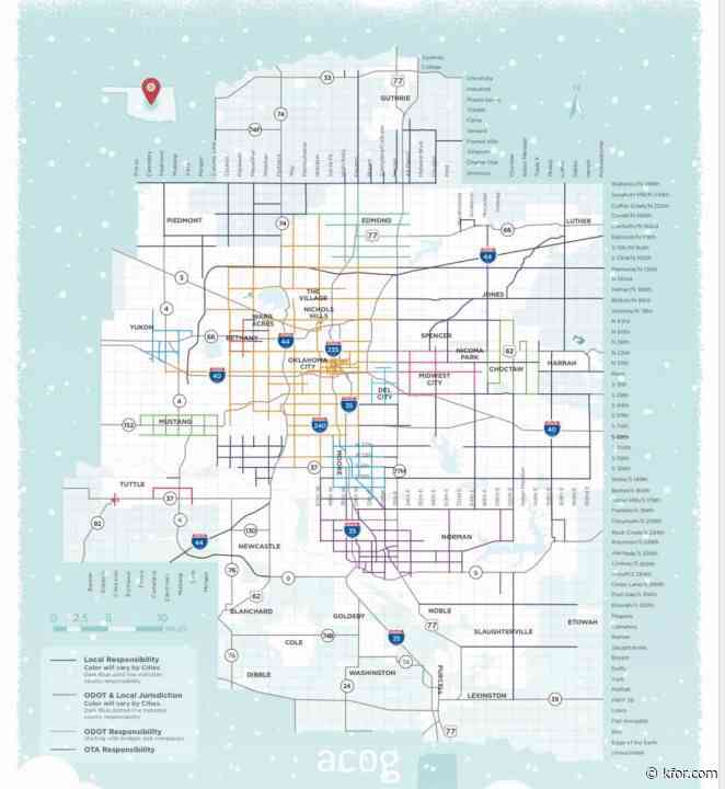 Oklahoma City snow route maps