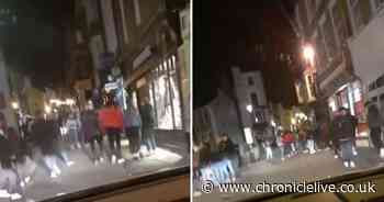 Shocking video shows city centre 'chaos' after pubs close