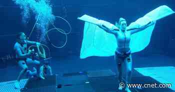 Avatar 2: See Kate Winslet as a 'water person' shooting underwater scenes     - CNET