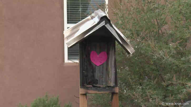 Albuquerque neighborhood upset after little library is burned down