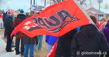 Lethbridge AUPE health-care workers join provincial marches against ‘disrespectful’ cuts