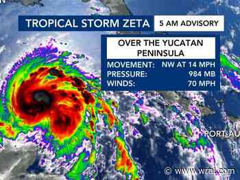 Zeta, headed for Gulf Coast, could bring severe weather to NC