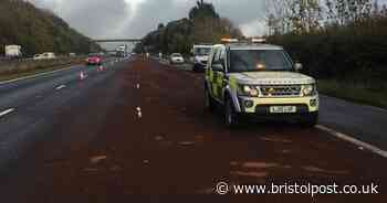 Pictures show extent of damage to M5 after bus fire