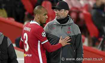 Liverpool's Fabinho hobbles off against Midtjylland after sustaining suspected HAMSTRING injury