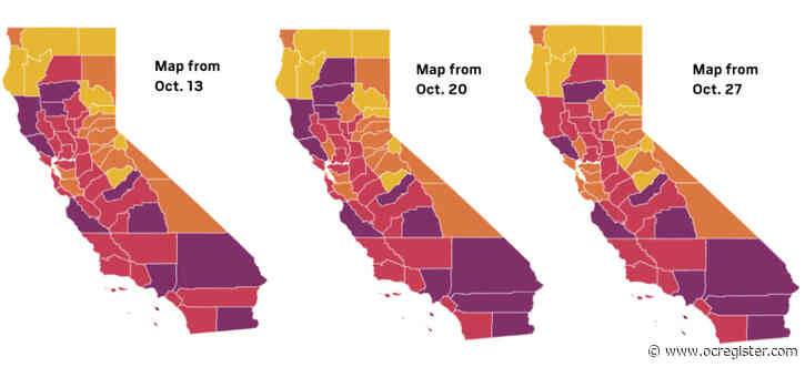 Coronavirus: Here’s which tier each California county is in as of Oct. 27