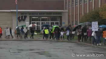 West Seneca parents protest the district's latest reopening plan