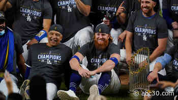 Justin Turner removed from World Series Game 6 after COVID positive test, returns after Dodgers win title