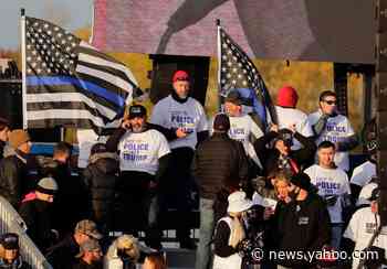 Fact check: Thin Blue Line flag has taken a prominent place at Trump rallies