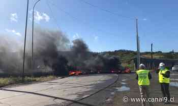 Pescadores instalan barricadas en acceso a Puerto de Coronel y sector San Vicente en Talcahuano - Canal 9 Bío Bío Televisión
