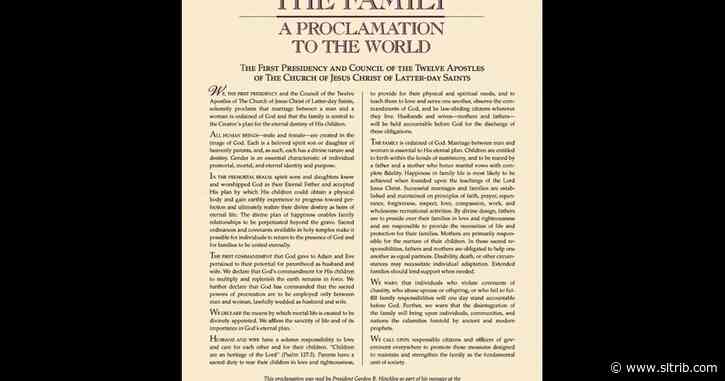 This week in Mormon Land: Family proclamation turns 25; Oaks says Black lives matter; Utah senator compares Trump to a Book of Mormon hero