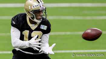 Saints' Thomas (ankle/hammy) back at practice