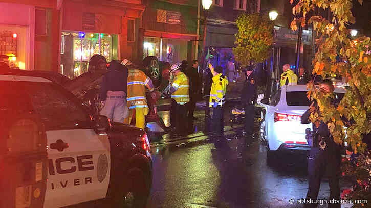 Two People Taken To Hospital After Car Flips Onto Its Roof In Mount Oliver