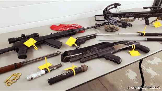 Homemade guns, stolen firearms seized from 'community nuisance' home in Coaldale, Alta.