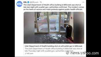 Public health building shot with pellet gun after protests at homes of Utah officials