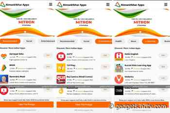 Atmanirbhar Apps Launched by Mitron to Promote Indian Apps