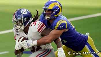 Giants RB Freeman (ankle) ruled out vs. Bucs