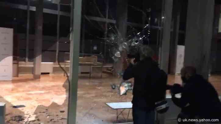 Windows Smashed at Barcelona City Council Amid Anti-Lockdown Protests