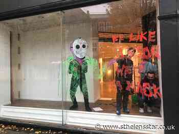 Haydock High pupils create window art at Church Square SC - St Helens Star