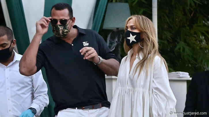 Jennifer Lopez Carries Her 'Vote' Tote While Out for Lunch with Alex Rodriguez
