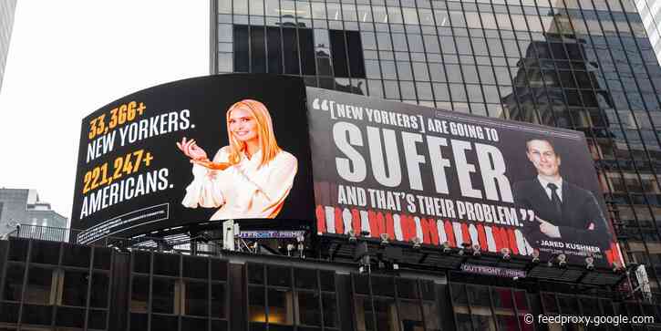 Anti-Trump PAC transports controversial billboards of Ivanka Trump and Jared Kushner from NYC to the president's Mar-a-Lago property