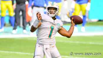 Tua Tagovailoa has first touchdown pass of Dolphins' career