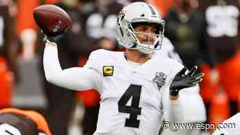 Derek Carr slays cold-weather dragon in Cleveland, leads Raiders to physical victory