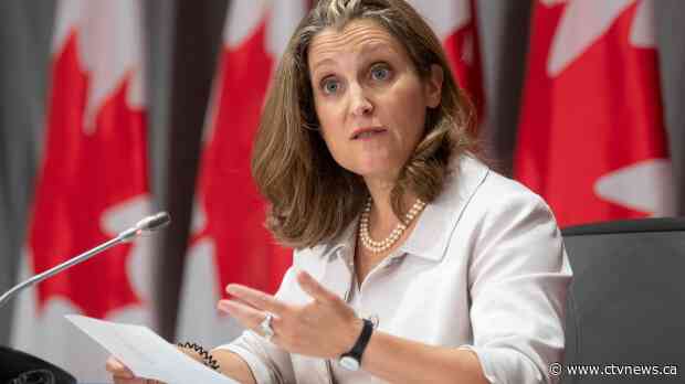 Freeland tests negative after receiving notification from COVID Alert app