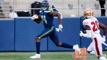 Seahawks' DK Metcalf races 46 yards for a touchdown vs. 49ers