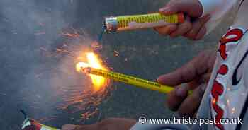 Fireworks thrown at police in Bristol city centre