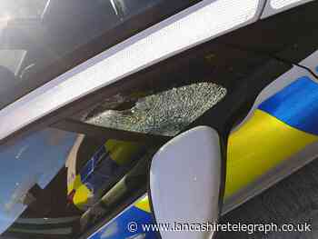 Warning over increase in 'missile attacks' after police car targeted by youths in Colne
