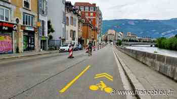 Ville de Grenoble et Métropole s'opposent sur la suppression de la piste cyclable temporaire des quais - France Bleu