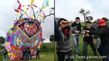 Guatemalans fly giant kites to honour the Day of the Dead