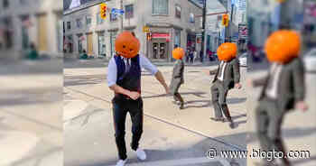 People with pumpkins on their heads seen dancing all over downtown Toronto - blogTO