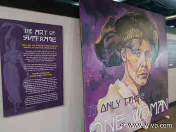 Exhibit celebrating 100th anniversary of women's right to vote on display at Power City Eatery in Niagara Falls