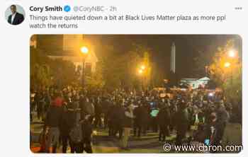 Crowds gather at Black Lives Matter Plaza in DC awaiting results