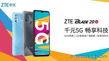 ZTE Blade 20 5G Launched With Dimensity 720 SoC, Triple Rear Cameras: Price, Specifications
