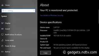 Microsoft Is Retiring Control Panel With October 2020 Update, Redirecting to Settings App: Report