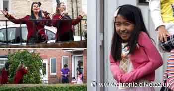 Schoolgirl battling brain cancer gets surprise performance from stage school