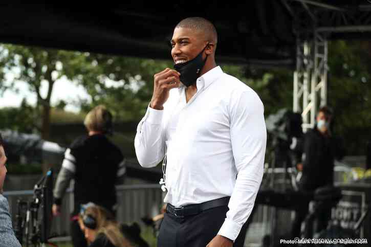 Joshua reacts to Deontay Wilder asking Tyson Fury to keep his word