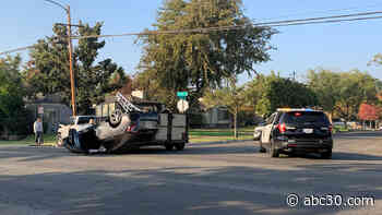 Part of Palm Ave. in central Fresno closed after 3-vehicle crash