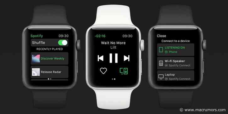Apple Watch Now Supports Standalone Spotify Streaming