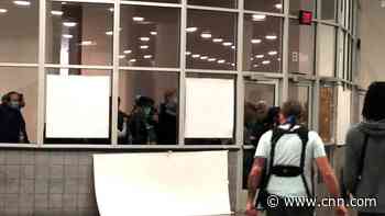 Tense situation at ballot-counting center