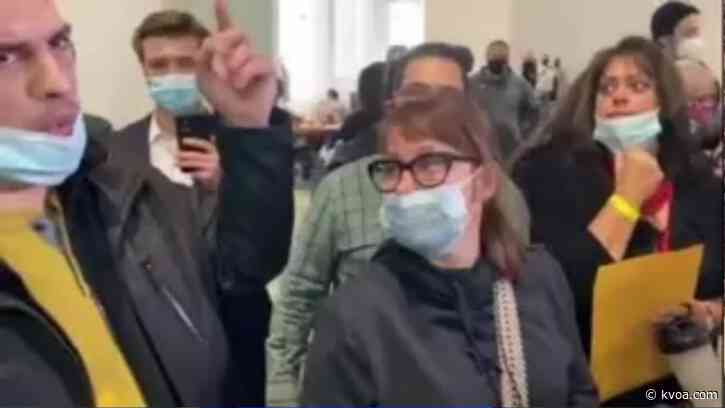 Trump supporters chant ‘stop the count’ during Detroit protest
