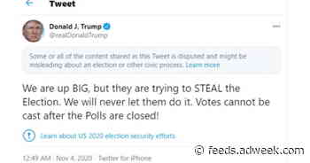 Twitter, Facebook Scramble to Keep Up With False Claims as Votes Continue to Be Counted