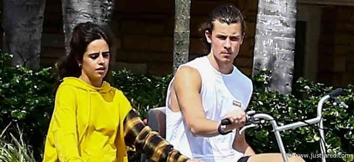 Camila Cabello & Shawn Mendes Ride Their Bikes Around the Neighborhood in Miami