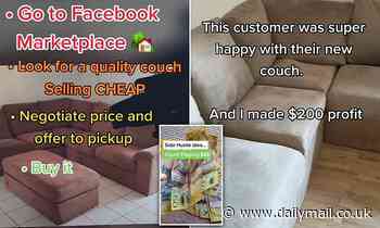 Brisbane entrepreneur makes $10,000 a year by buying worn-out couches, cleaning them and selling - Daily Mail