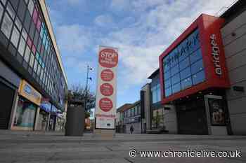 Empty streets in Sunderland on the first day of the second national Lockdown